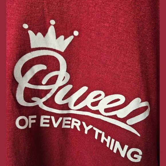 NWT ON FIRE Plus Size LongSleeve pulloverโ"QUEEN OF EVERYTHING" Hooded Top - Picture 7 of 13